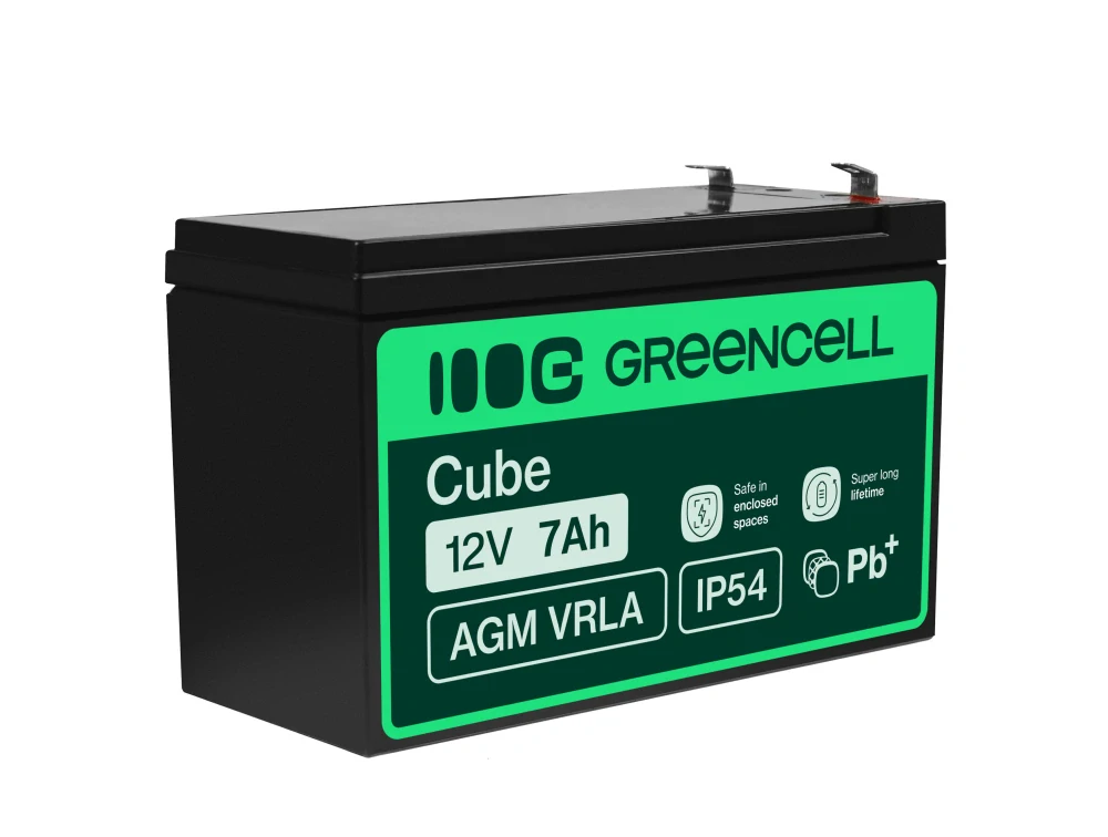 Green Cell AGM 12 V 7 Ah – Baterie do UPS